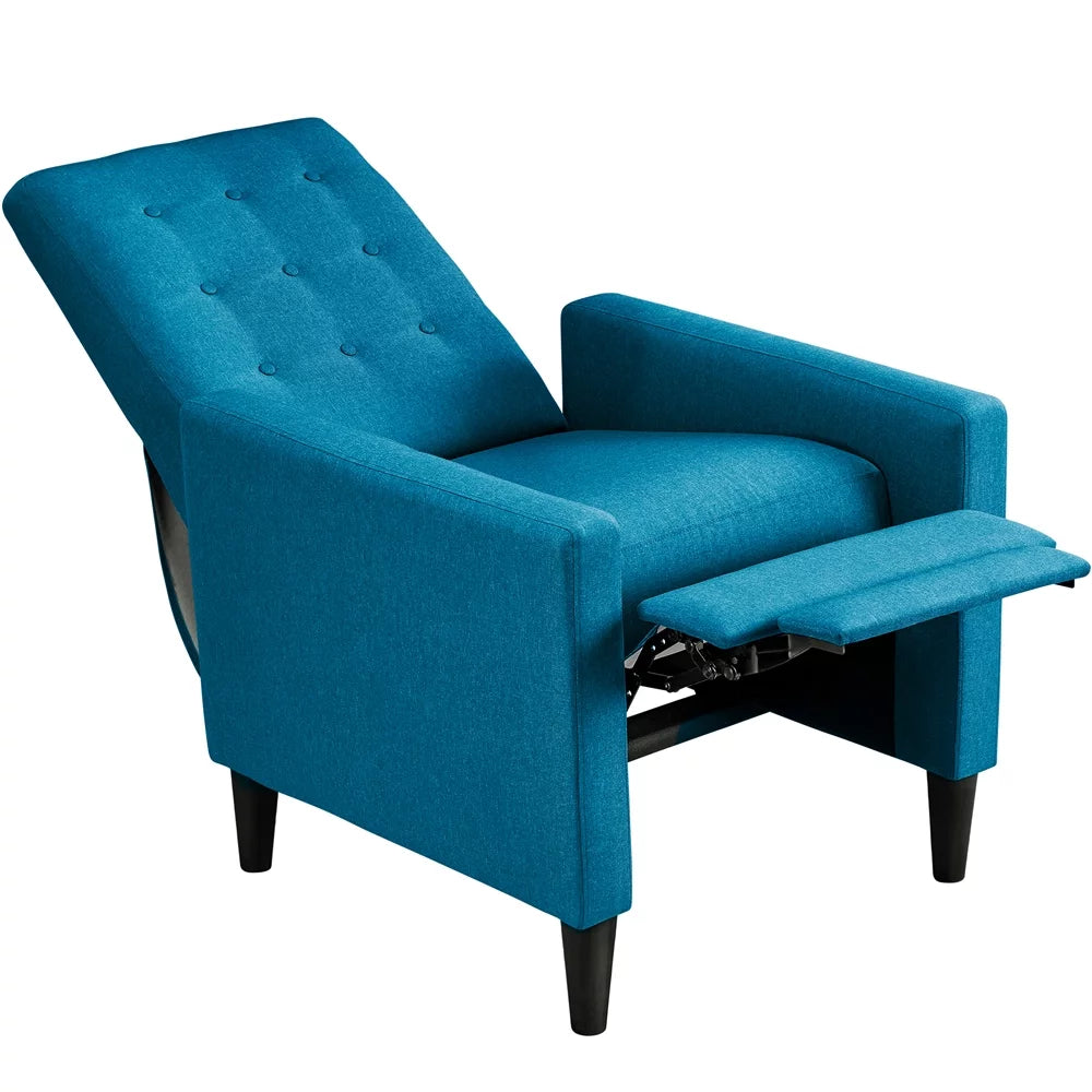 Blue Fabric Recliner Set of 2 J31017