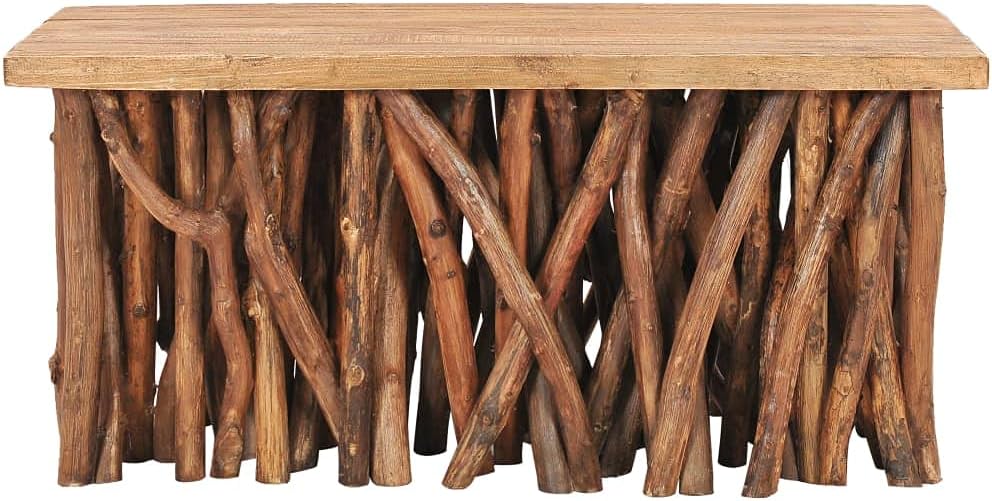Solid Reclaimed Wood and Teak Wood Coffee Table D640