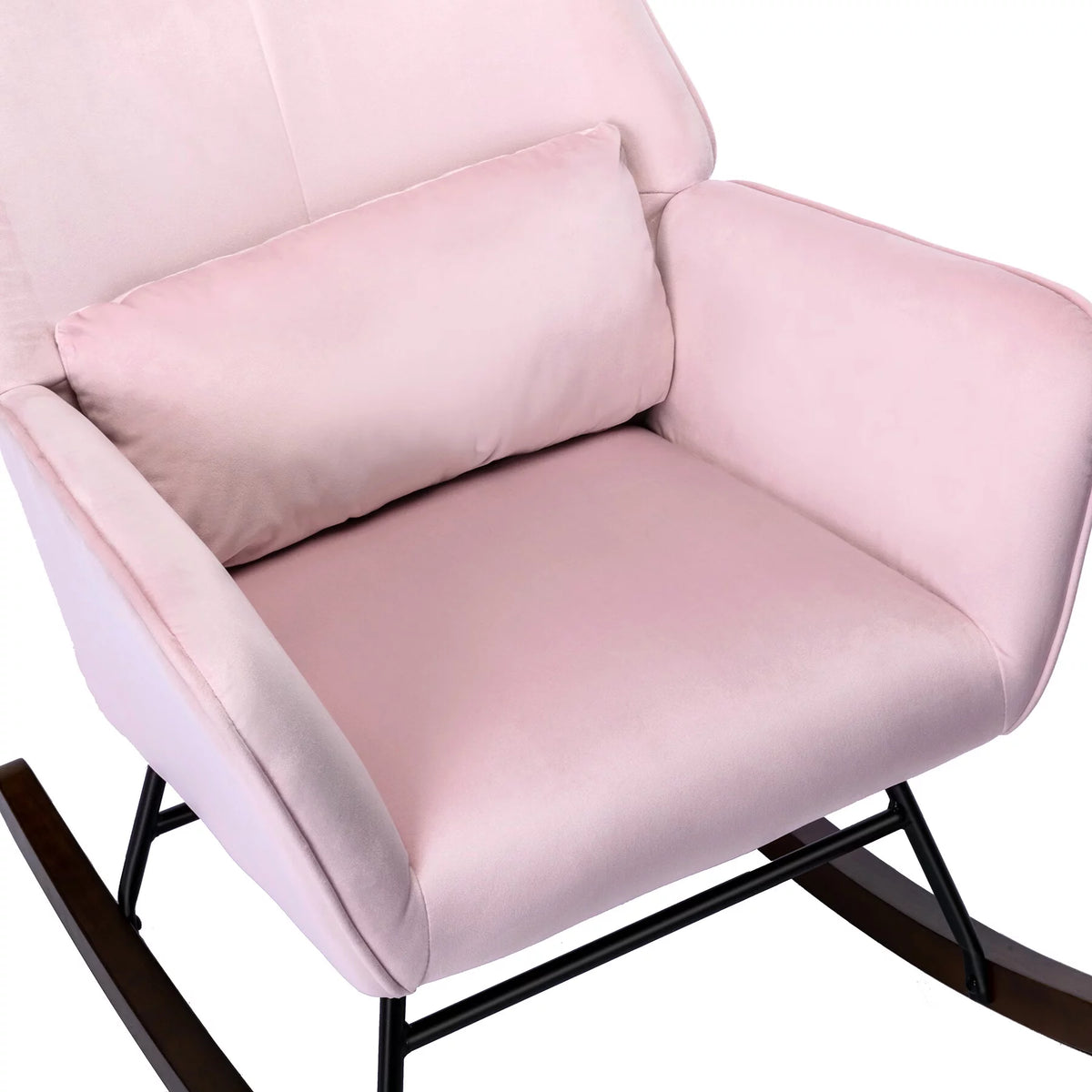 Pink Upholstered Rocking Chair F722