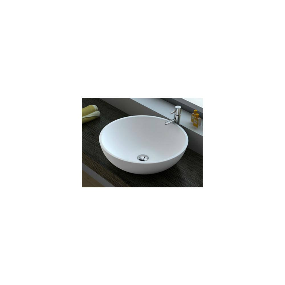 White Matt Vessel Sink F4450
