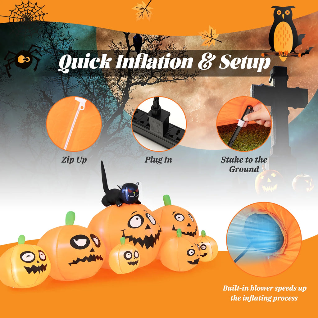 Inflatable Halloween Pumpkins Decor with LED Lights H687126