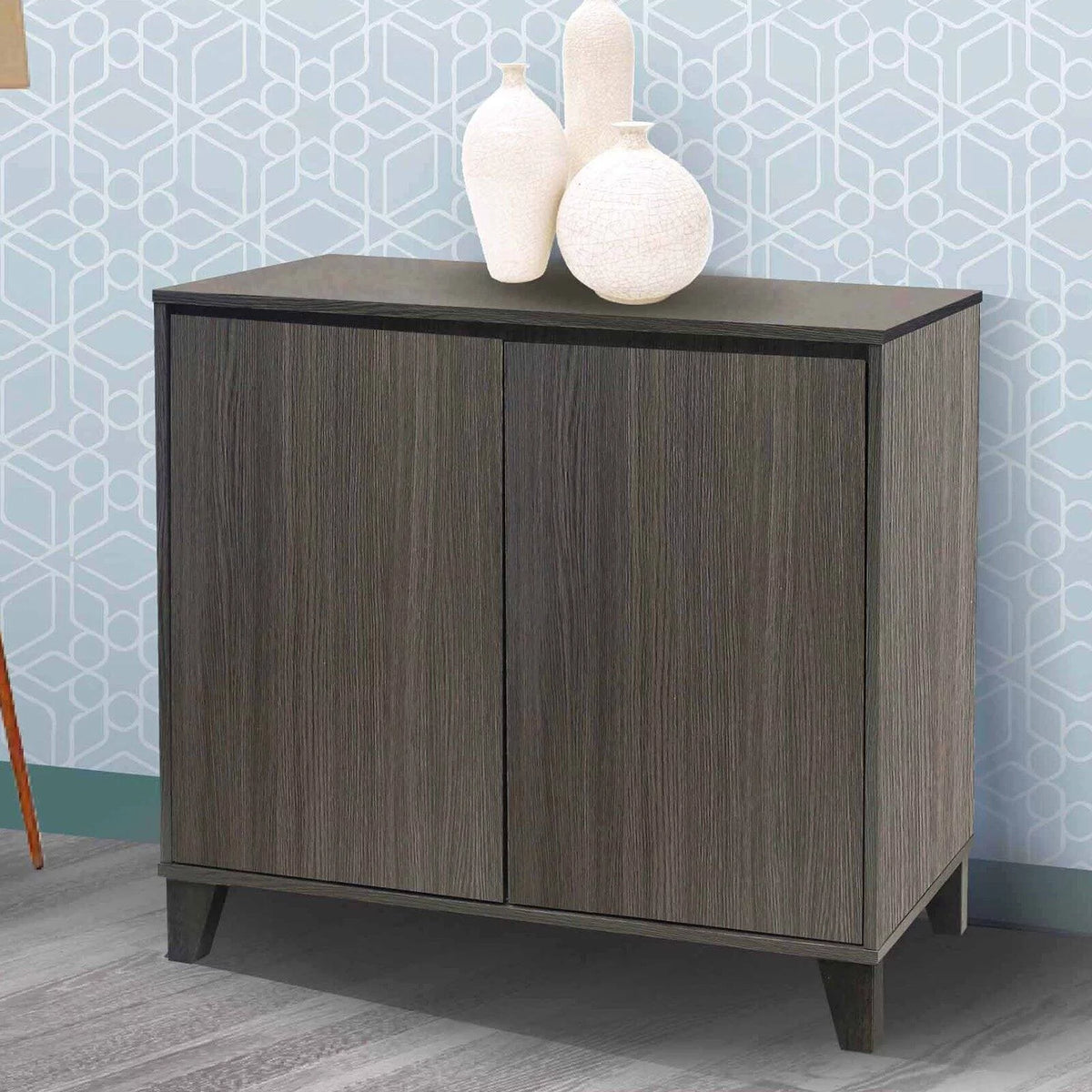 Oak 2 Door Accent Cabinet E286
