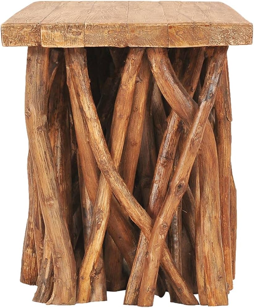 Solid Reclaimed Wood and Teak Wood Coffee Table D640