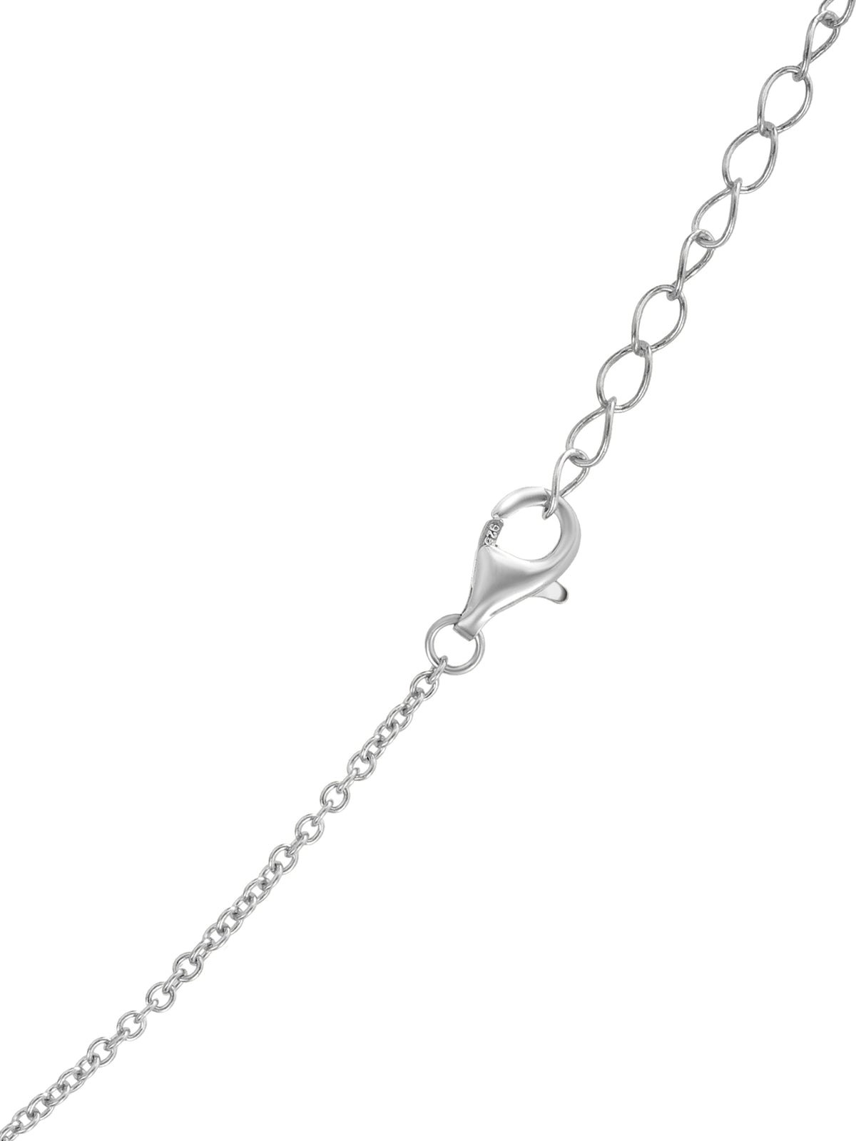 0.18 Ct Round Red Created Ruby 925 Sterling Silver Link Paperclip Chain Necklace U70398