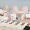 White Full Size Wood Daybed Frame with Fence A499