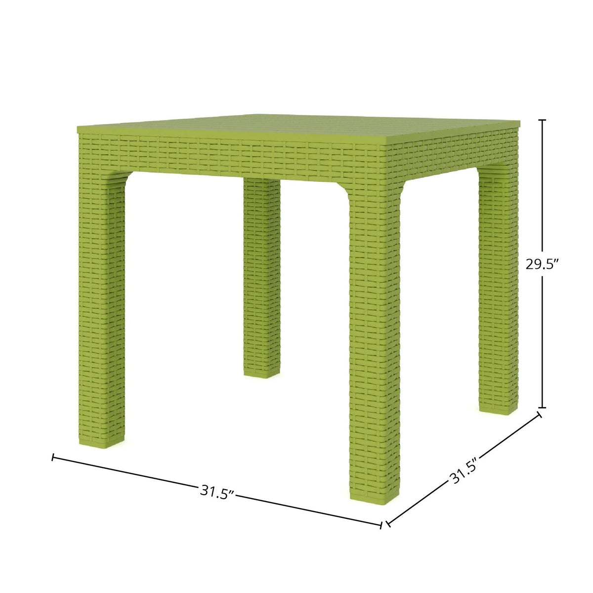 Green Resin Patio Table W80186
